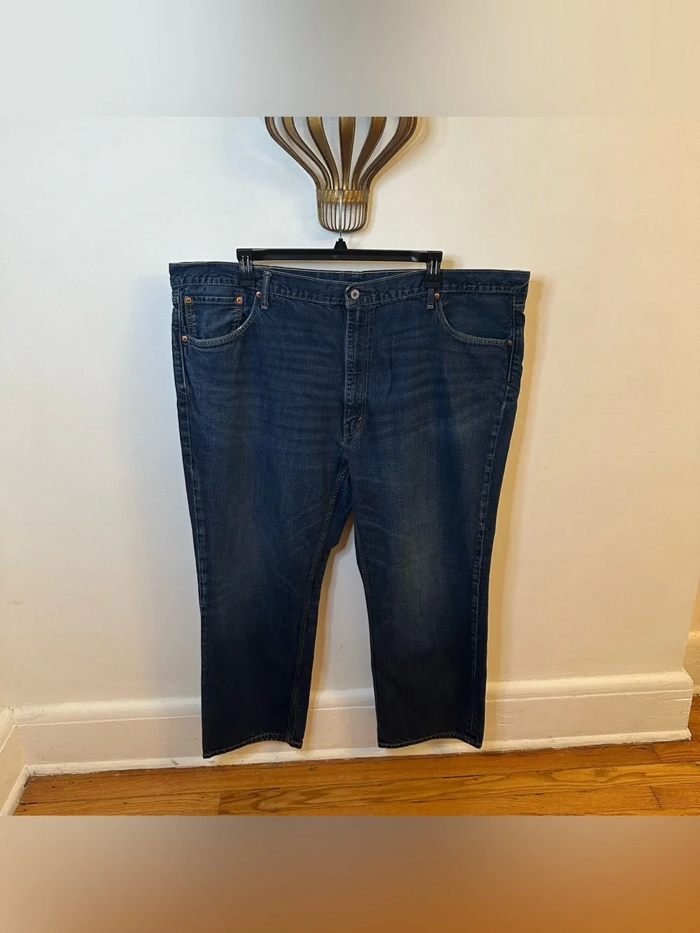 Levi's 559 Relaxed Straight Blue Dark Wash Denim Jeans Big and Tall 50x30 Casual